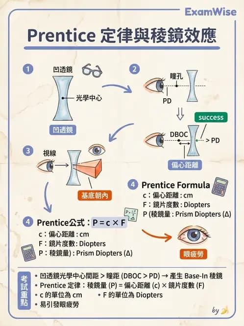 驗光生 - 屈光處方計算、轉換與矯正鏡片光學 - AI 圖文解析預覽