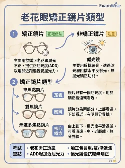 驗光生 - 老花眼基礎概念與調節幅度 - AI 圖文解析預覽