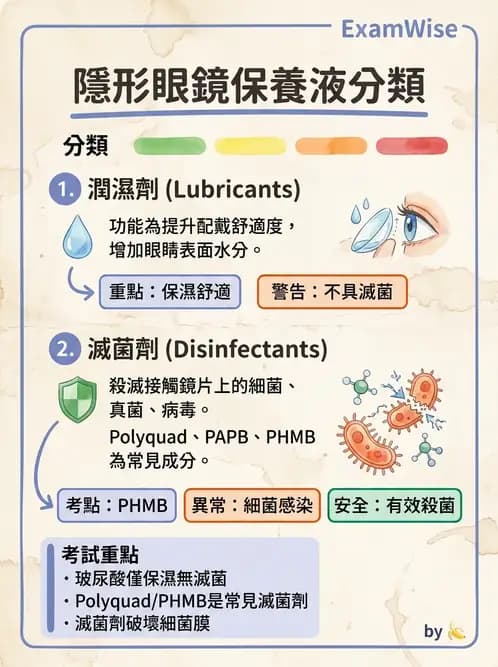 驗光生 - 隱形眼鏡護理液成分與防腐劑 - AI 圖文解析預覽