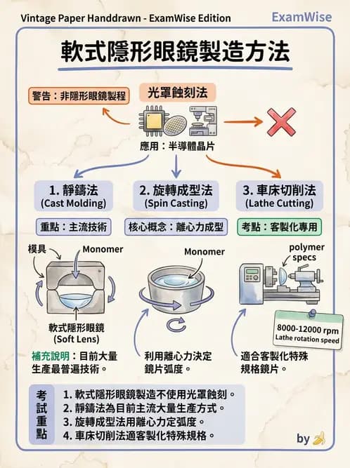 驗光生 - 軟式鏡片單體材料特性與含水量 - AI 圖文解析預覽