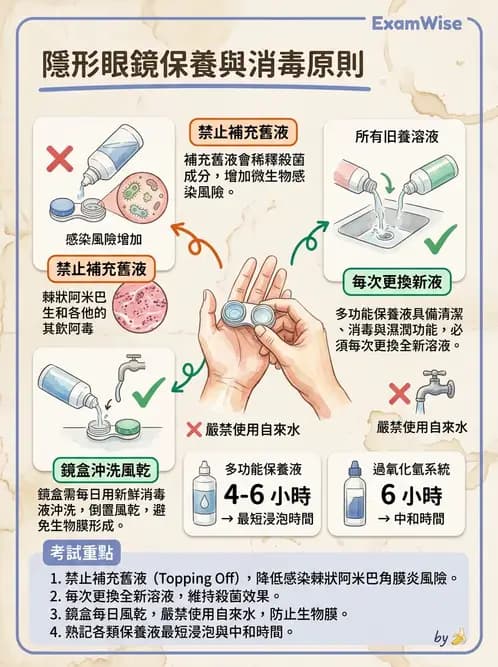 驗光生 - 隱形眼鏡消毒系統與感染控制 - AI 圖文解析預覽