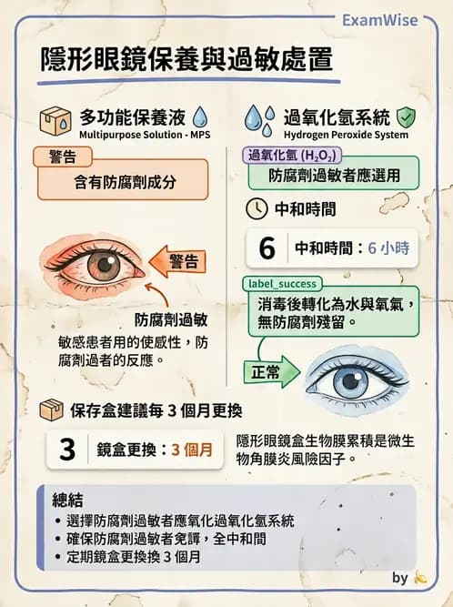 驗光生 - 隱形眼鏡消毒系統與感染控制 - AI 圖文解析預覽
