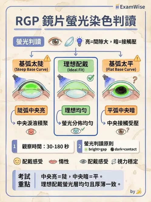 驗光生 - 硬式隱形眼鏡螢光染色評估與特殊臨床適應症 - AI 圖文解析預覽