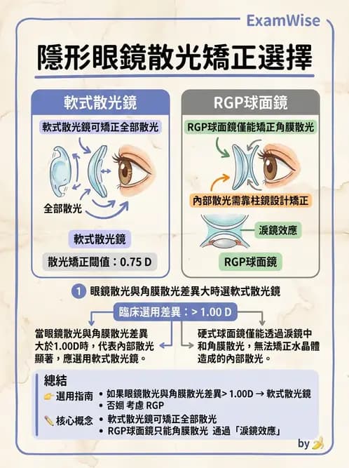 驗光生 - 散光分析、鏡型選擇與軟式散光驗配 - AI 圖文解析預覽