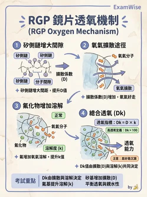 驗光生 - 硬式鏡片材料、製造方法與透氧性 - AI 圖文解析預覽