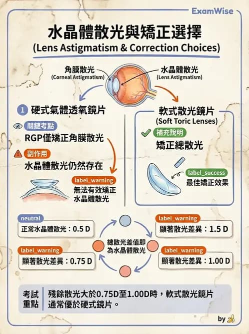 驗光生 - 散光分析、鏡型選擇與軟式散光驗配 - AI 圖文解析預覽
