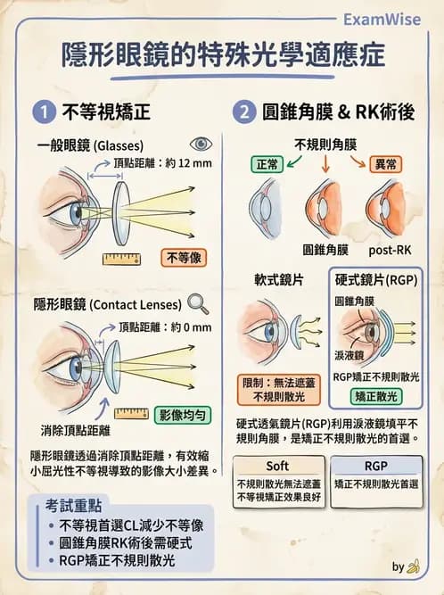 驗光生 - 硬式隱形眼鏡螢光染色評估與特殊臨床適應症 - AI 圖文解析預覽