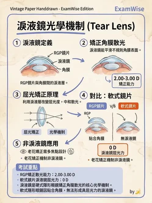 驗光生 - 硬式隱形眼鏡螢光染色評估與特殊臨床適應症 - AI 圖文解析預覽