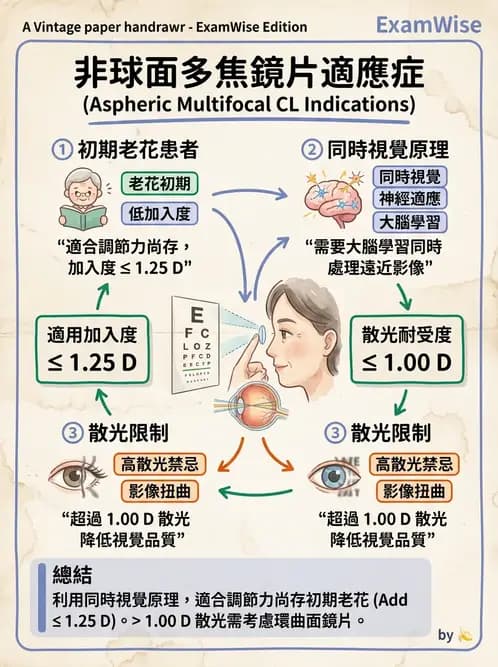 驗光生 - 老花隱形眼鏡設計選擇與適合對象評估 - AI 圖文解析預覽