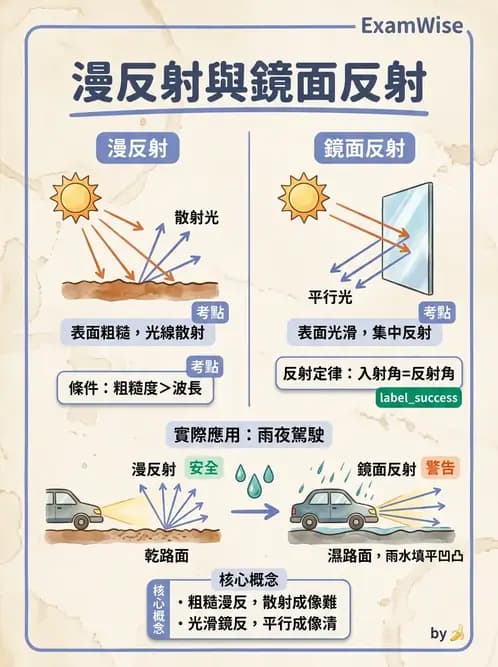 驗光生 - 光的折射定律、全反射與散射現象 - AI 圖文解析預覽