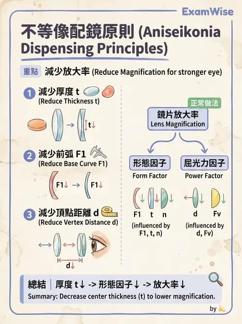 驗光生 - 眼鏡放大率與鏡片光學計算 - AI 圖文解析預覽