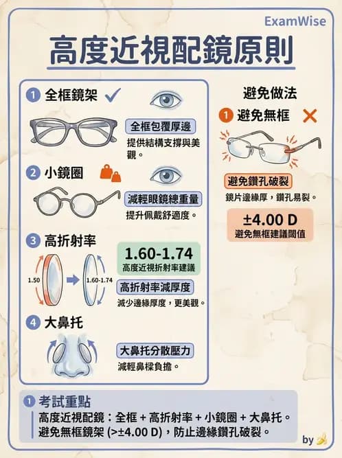 驗光生 - 鏡架材料、規格測量與特殊用途眼鏡 - AI 圖文解析預覽