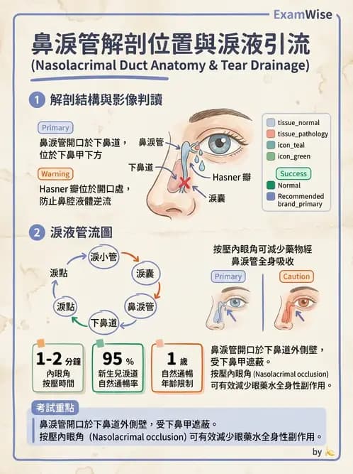 驗光生 - 淚器系統解剖與生理 - AI 圖文解析預覽