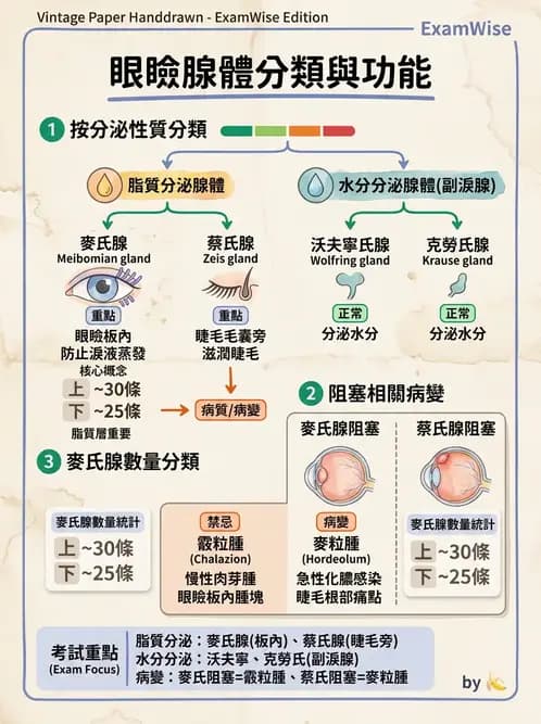 驗光生 - 眼窩骨解剖、眼瞼與結膜 - AI 圖文解析預覽