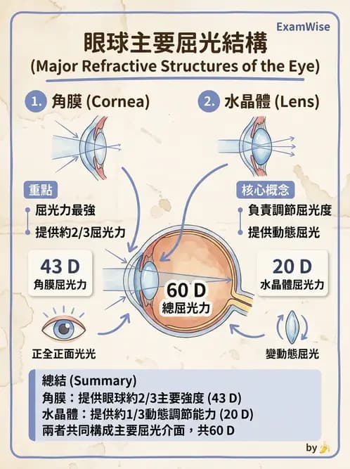 驗光生 - 屈光介質與眼壓調節 - AI 圖文解析預覽
