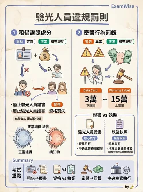 驗光生 - 執業登記、業務規範與違規罰則 - AI 圖文解析預覽