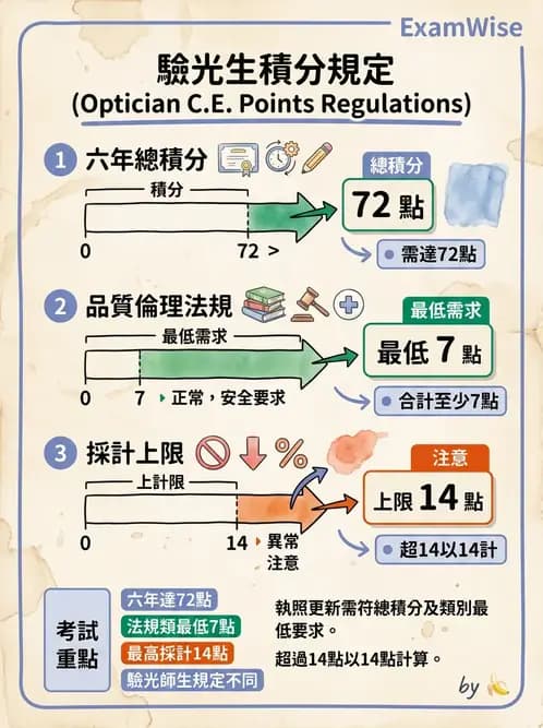 驗光生 - 驗光人員資格、倫理與繼續教育 - AI 圖文解析預覽