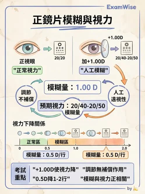 驗光生 - 球面度數確認與紅綠測試 - AI 圖文解析預覽