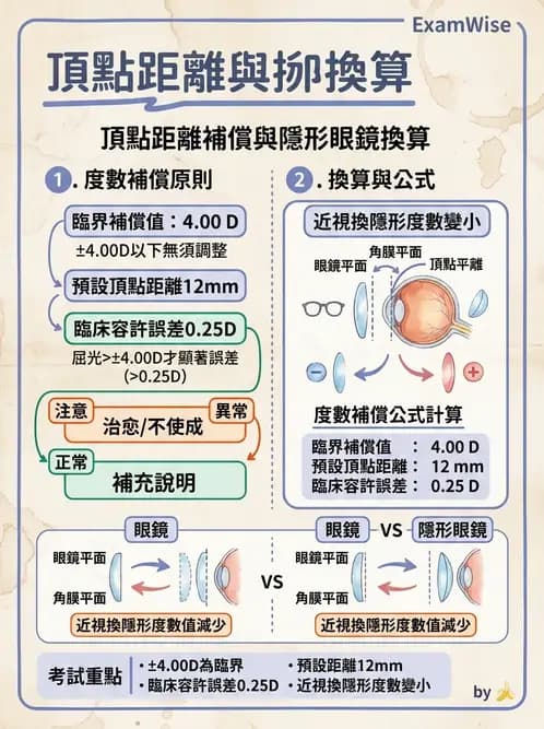 驗光生 - 屈光處方計算、轉換與矯正鏡片光學 - AI 圖文解析預覽