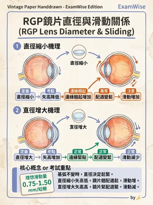驗光生 - 硬式隱形眼鏡鏡片設計參數 - AI 圖文解析預覽