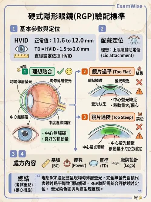 驗光生 - 硬式隱形眼鏡驗配原則與臨床決策 - AI 圖文解析預覽