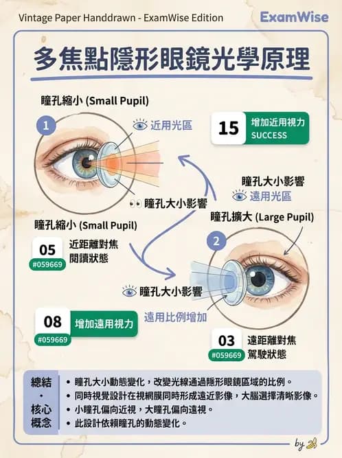 驗光生 - 老花隱形眼鏡光學設計原理 - AI 圖文解析預覽