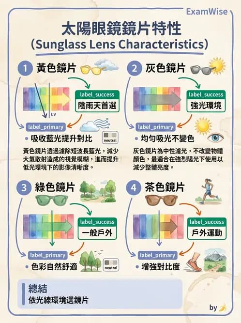 驗光生 - 鏡片鍍膜與光學處理 - AI 圖文解析預覽