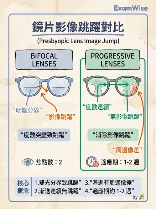 驗光生 - 鏡片設計、基弧選擇、雙光與漸進多焦點鏡片 - AI 圖文解析預覽