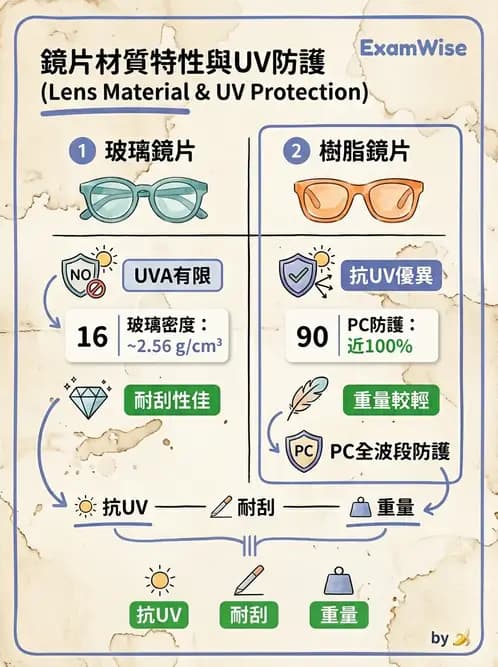 驗光生 - 鏡片材質特性與光學性質 - AI 圖文解析預覽