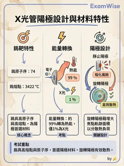 放射 - X光產生原理與管球設備 - AI 圖文解析預覽