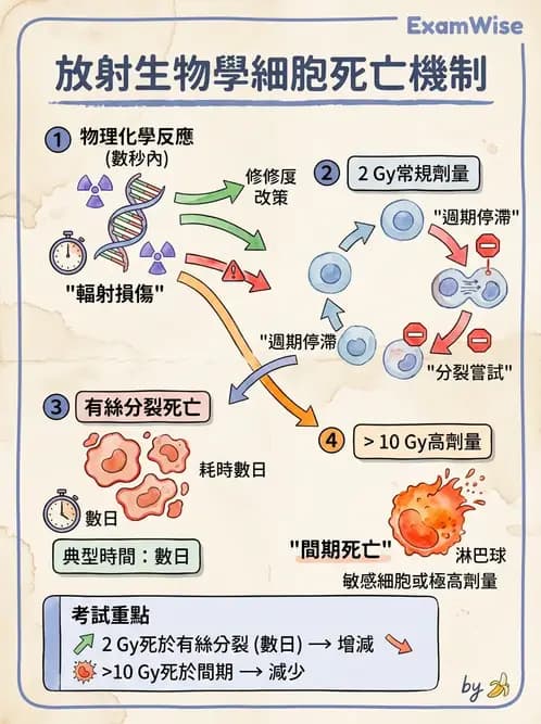 放射 - 細胞與腫瘤動力學 - AI 圖文解析預覽