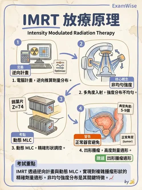 放射 - 強度調控放射治療(IMRT/VMAT/Tomotherapy) - AI 圖文解析預覽