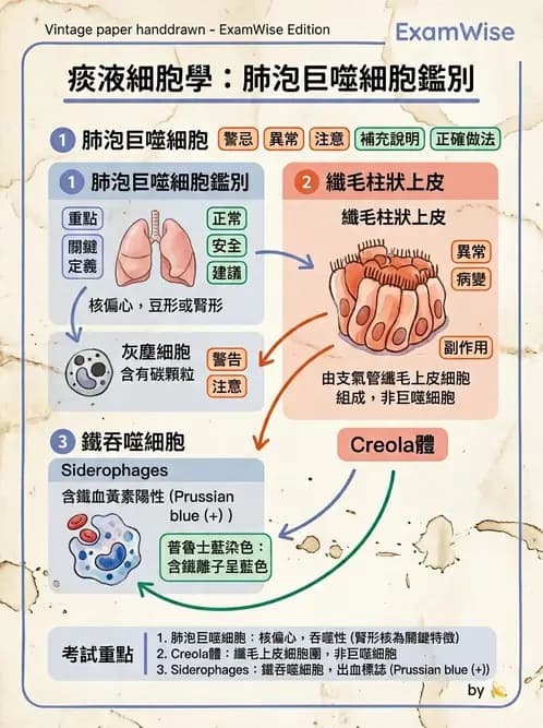 醫檢師 - 痰液一般鏡檢 - AI 圖文解析預覽