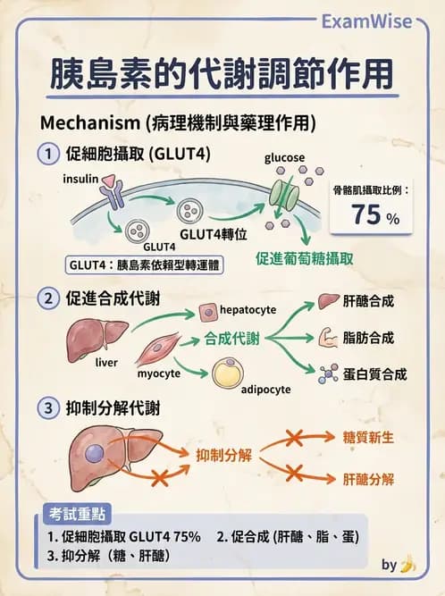 醫檢師 - 醣類代謝與糖尿病 - AI 圖文解析預覽