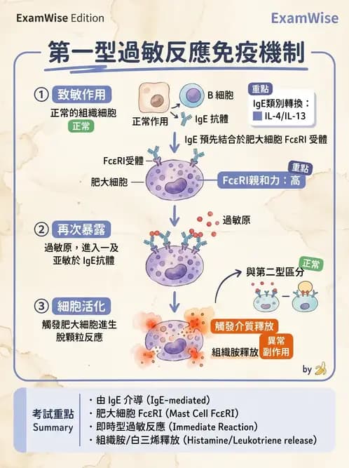 醫檢師 - 過敏反應及測試法 - AI 圖文解析預覽
