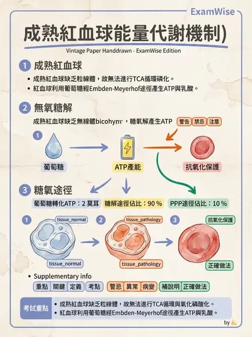 醫檢師 - 紅血球生理與形態 - AI 圖文解析預覽