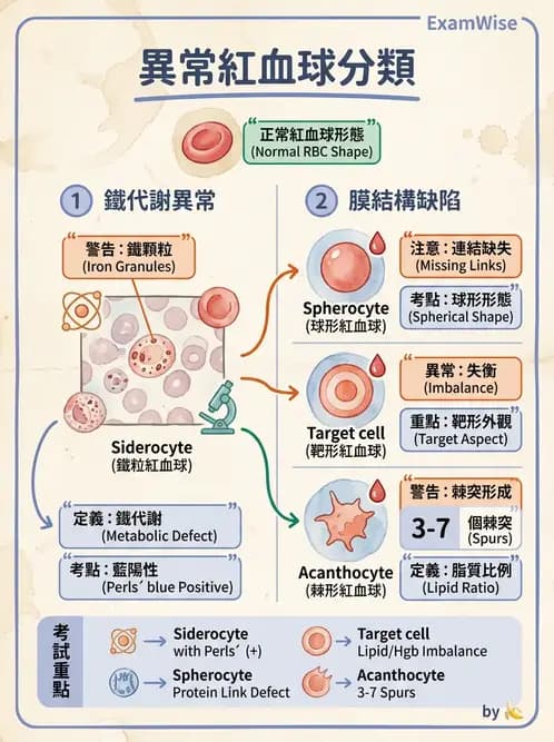 醫檢師 - 紅血球生理與形態 - AI 圖文解析預覽