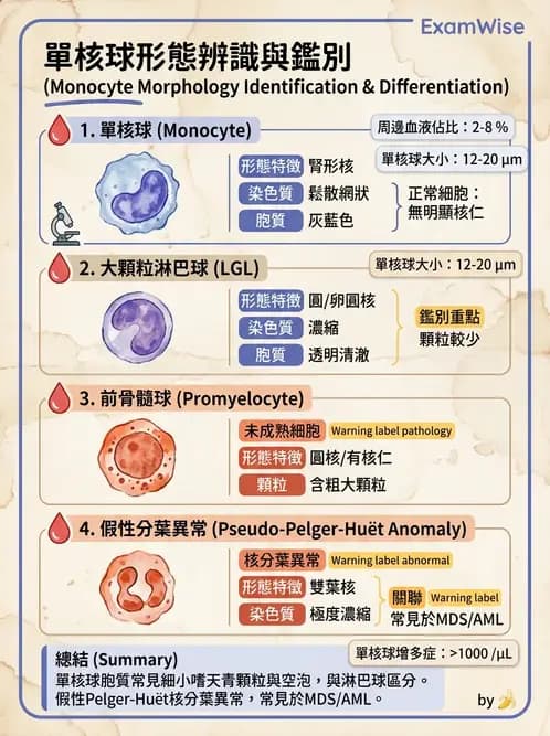 醫檢師 - 白血球生理與形態 - AI 圖文解析預覽