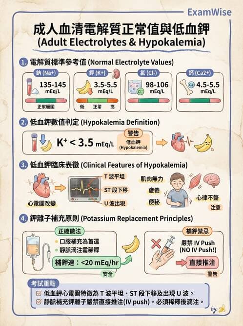 護理師 - 靜脈輸液與電解質平衡 - AI 圖文解析預覽