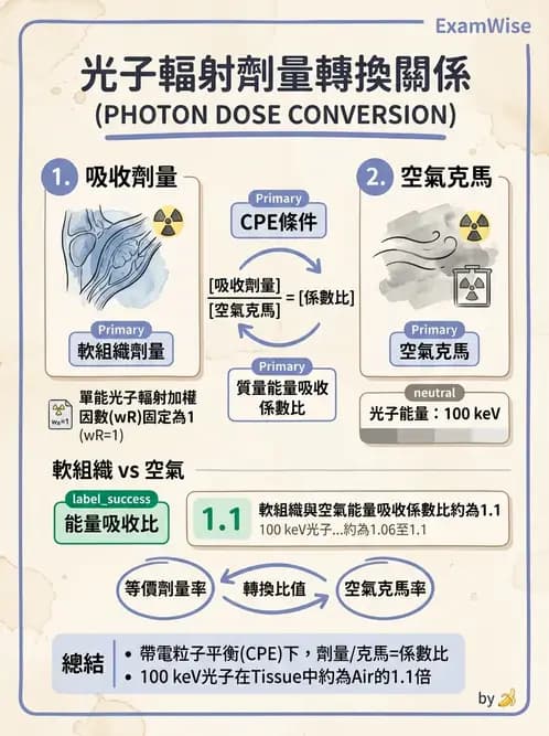 放射 - 劑量物理量與單位 - AI 圖文解析預覽