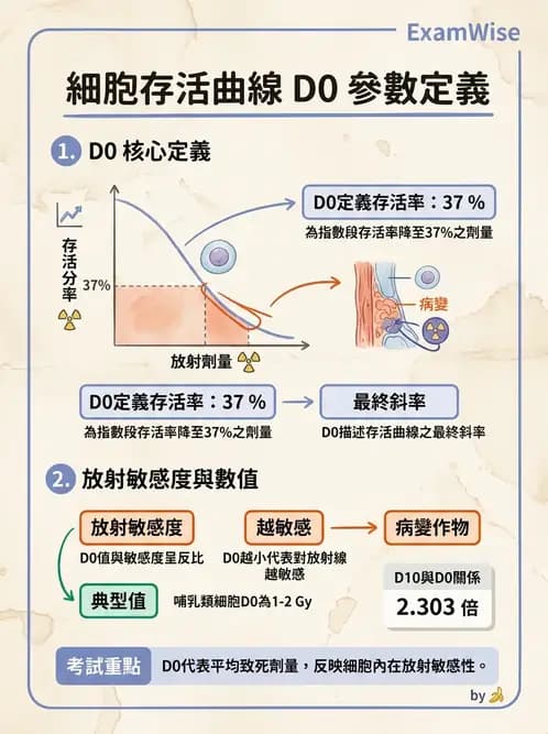 放射 - 細胞存活曲線與週期 - AI 圖文解析預覽