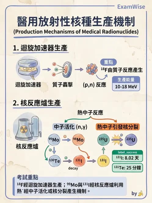 放射 - 核種生產與孳生器 - AI 圖文解析預覽
