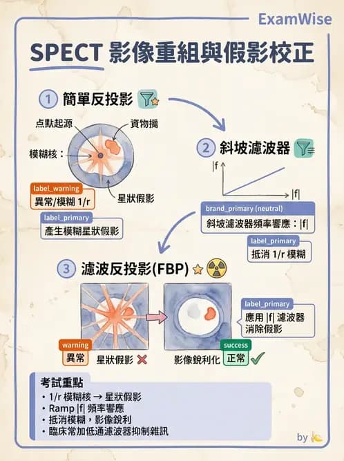 放射 - SPECT造影原理與重組 - AI 圖文解析預覽