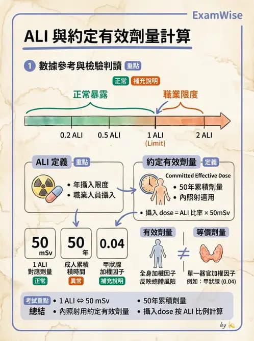放射 - 輻射防護劑量量 - AI 圖文解析預覽