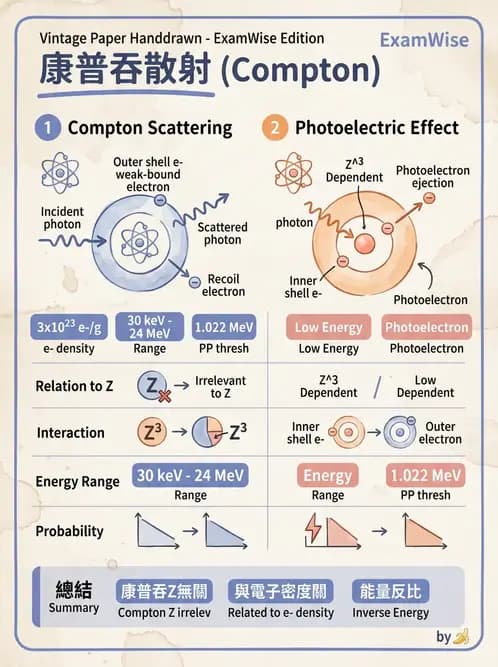 放射 - 劑量計算參數概念與轉換 - AI 圖文解析預覽