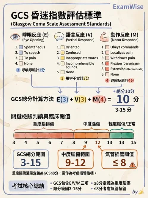 物治 - TBI病理評估與GCS - AI 圖文解析預覽