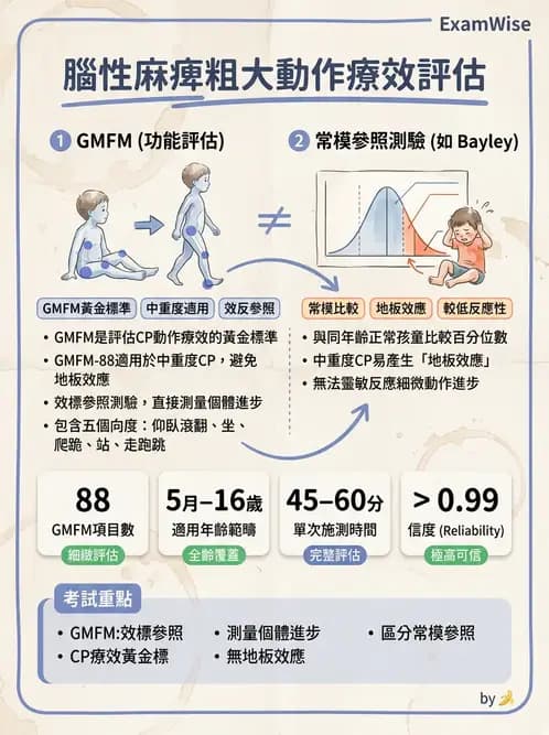 物治 - 腦性麻痺分類、評估與步態 - AI 圖文解析預覽