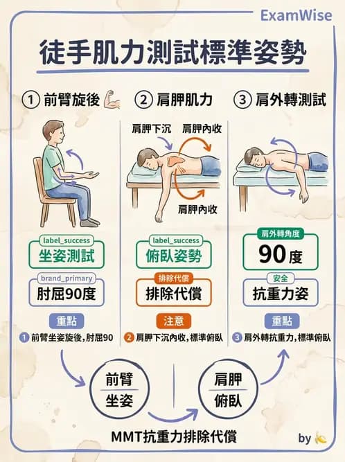 物治 - 上肢徒手肌力測試 - AI 圖文解析預覽