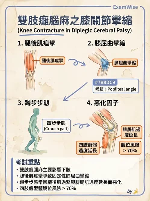 物治 - 腦性麻痺分類、評估與步態 - AI 圖文解析預覽
