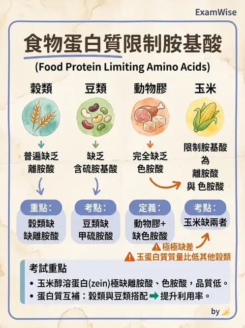 營養 - 蛋白質消化吸收與品質評估 - AI 圖文解析預覽